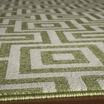 Maze Indoor + Outdoor Rug // Green (2'-3"L x 7'-6" Runner)