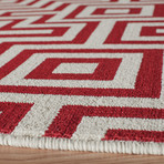 Maze Indoor + Outdoor Rug // Red (2'-3"L x 7'-6" Runner)