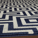 Maze Indoor + Outdoor Rug // Navy