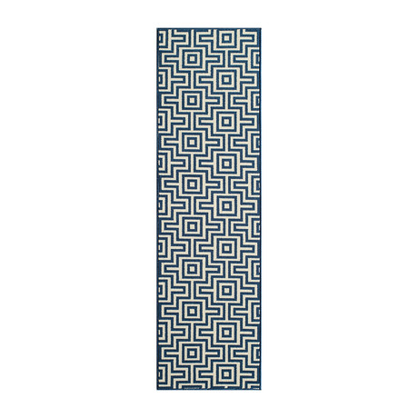 Maze Indoor + Outdoor Rug // Navy