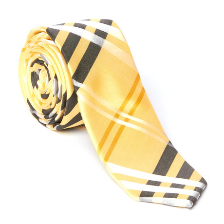 Plaid Skinny Tie // Yellow