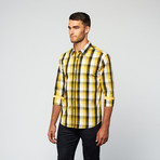 Plaid Button Up // Yellow + Black (L)