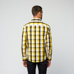 Plaid Button Up // Yellow + Black (M)