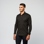 Solid Square Button Up // Black (M)