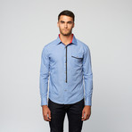 Trim Button Up // Sky (L)