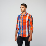 Plaid Button Up // Orange (M)