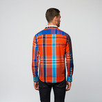 Plaid Button Up // Orange (M)