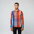 Plaid Button Up // Orange (M)