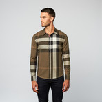 Plaid Button Up // Olive (XL)