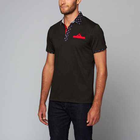 Short-Sleeve Polo // Black Dot (S)