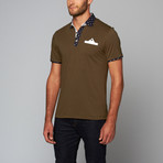 Short-Sleeve Polo Shirt // Olive Dot (S)