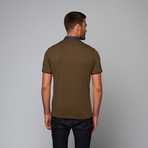 Short-Sleeve Polo Shirt // Olive Dot (XL)