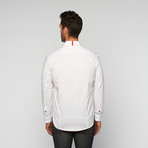 Myn Contrast Cuff Button Up // White (S)