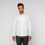 Myn Embroidered Chest Button Up // White (2XL)