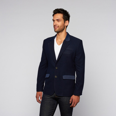 Standard Issue // Contrast Pocket Blazer // Navy (S)