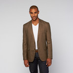 Daniel Hechter // Casual Washed Linen Jacket // Brown  (US: 42L)