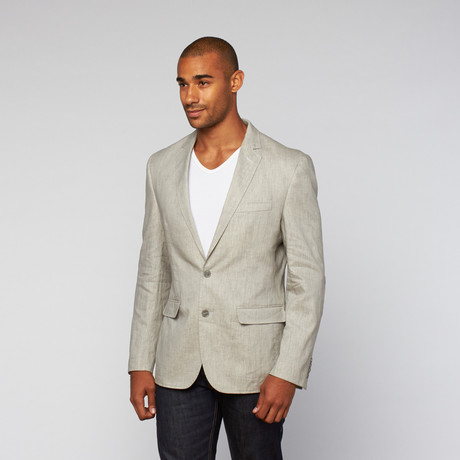 Casual Washed Linen Jacket // Charcoal (US: 38S)