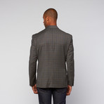 Tailored Wool Plaid Jacket // Charcoal (US: 38R)