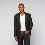 Daniel Hechter // Casual Washed Linen Jacket // Black  (US: 42S)