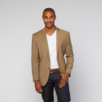 Daniel Hechter // Tailored Wool Plaid Jacket // Brown  (US: 44S)