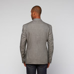 Daniel Hechter // Tailored Linen Plaid Jacket // Grey  (US: 44S)