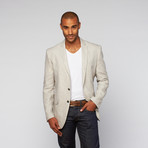 Tailored Linen Jacket // Light Grey (US: 44R)