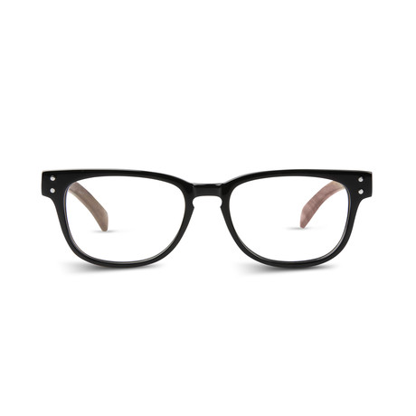 Bluebird // Optical Frame (Shiny Black + Walnut)