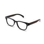 Bluebird // Optical Frame (Shiny Black + Walnut)
