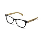 Bluebird // Optical Frame (Shiny Black + Walnut)