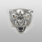 The Panther // Sterling Silver + Yellow Diamonds (Size 6)
