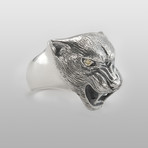 The Panther // Sterling Silver + Yellow Diamonds (Size 6)