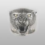 The Panther // Sterling Silver + Yellow Diamonds (Size 8)
