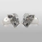 The Panther // Sterling Silver + Yellow Diamonds (Size 8)