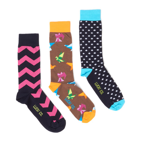 Hunky + Origami + Trendy Sock // Pack of 3