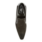 Pointed Toe Loafer // Black + Gold Streaks (Euro: 42)