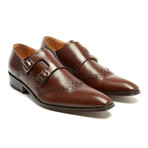 Principi Milano // Double Monkstrap Wingtip // Dark Brown (Euro: 42)