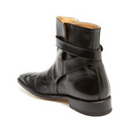 Ankle Strap Plain Toe Boot // Black (Euro: 45)