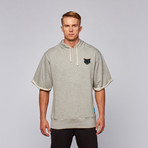 Alleycat French Terry Short-Sleeve Hoodie // Grey (S)
