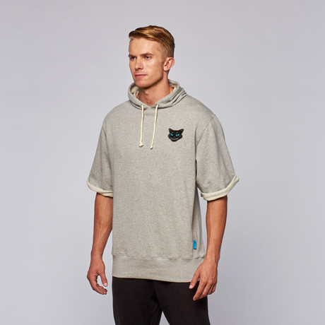 Alleycat French Terry Short-Sleeve Hoodie // Grey (S)
