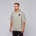 Alleycat French Terry Short-Sleeve Hoodie // Grey (S)