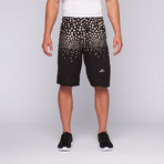 Stars Performance Short // Black + Gold (L)