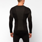 Seamless Long-Sleeve Compression Shirt // Black (S)