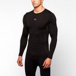 Seamless Long-Sleeve Compression Shirt // Black (S)