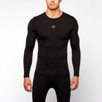 Seamless Long-Sleeve Compression Shirt // Black (S)