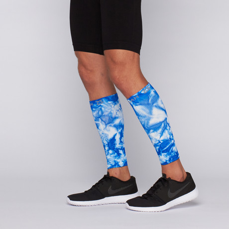 Compression Leg Sleeves // Tie Dye Electric Blue (S)