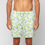 Marbella Swim Trunk // Lime + Sea Green (S)