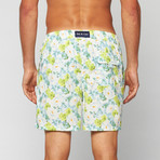 Marbella Swim Trunk // Lime + Sea Green (L)