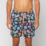 Paisley Swim Trunk // Dark Blue (S)