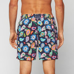 Paisley Swim Trunk // Dark Blue (2XL)