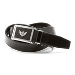 Full Grain Leather Belt // Onyx + Big Wing Buckle